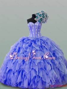 2015 Quinceanera Dresses with Beading and Ruffles