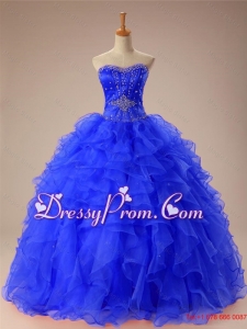 Artistic Beaded and Ruffles Quinceanera Dresses in Organza