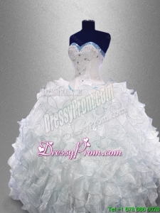 2015 Dynamic Sweetheart Quinceanera Dresses with Beading and Ruffles
