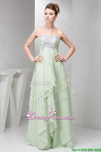 Simple Strapless Sequins Long Prom Dresses for 2016