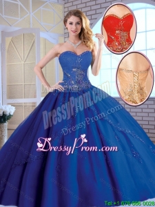 Exclusive Royal Blue Quinceanera Dresses with Appliques