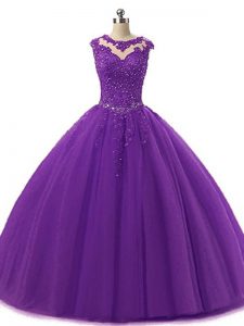 Best Sleeveless Beading and Lace Lace Up Quinceanera Dresses