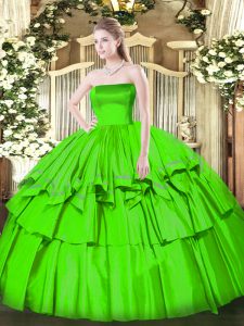 Floor Length Ball Gowns Sleeveless 15 Quinceanera Dress Zipper