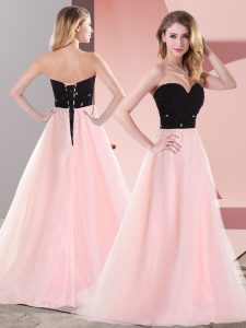 Sweetheart Sleeveless Tulle Belt Lace Up