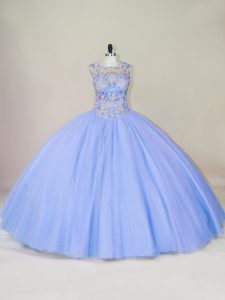 Dynamic Sleeveless Beading Lace Up Quinceanera Gowns